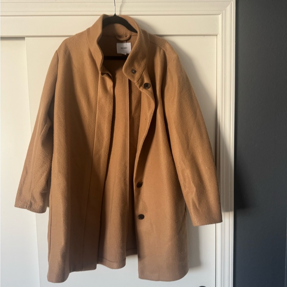 Old Navy Camel Button-Up Coat